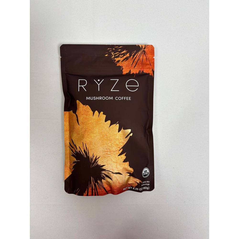 RYZE Mushroom Coffee Drink Mix 6.35oz 30 Servings Organic Vegan Focus Energy